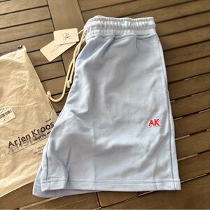 AK Light Blue Men's Athletic Shorts with Drawstring